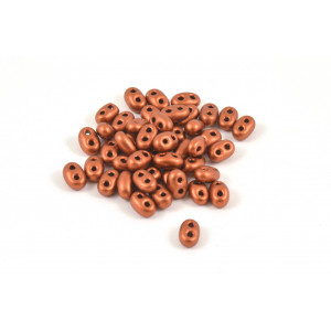 Twin bead 2.5x5mm metallic copper
